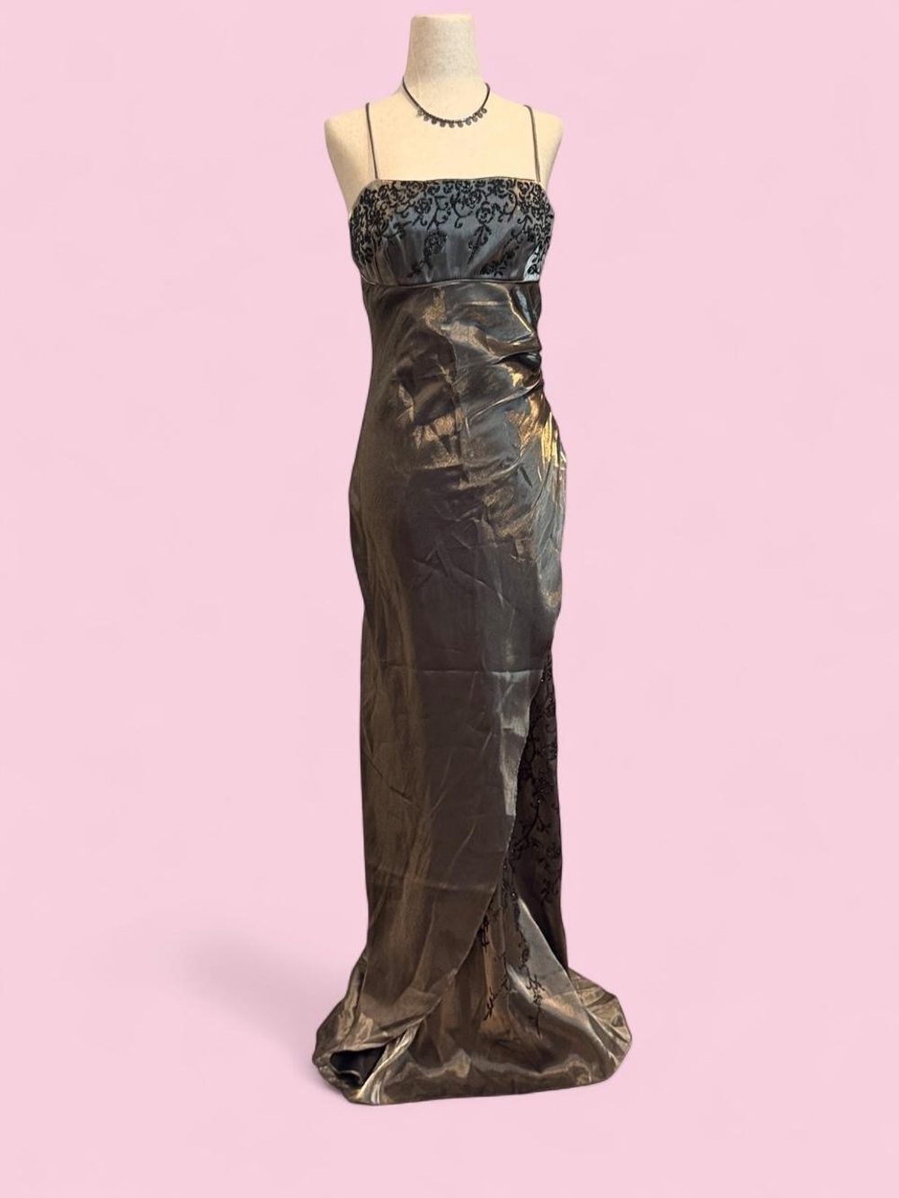 Grey Y2K Prom Dress